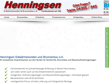 Tablet Screenshot of brunnenbau-henningsen.de
